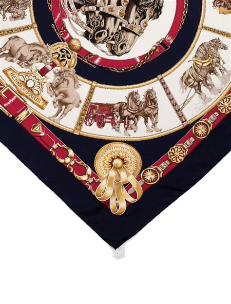 Hermès Chevaux de Trait Silk Scarf 